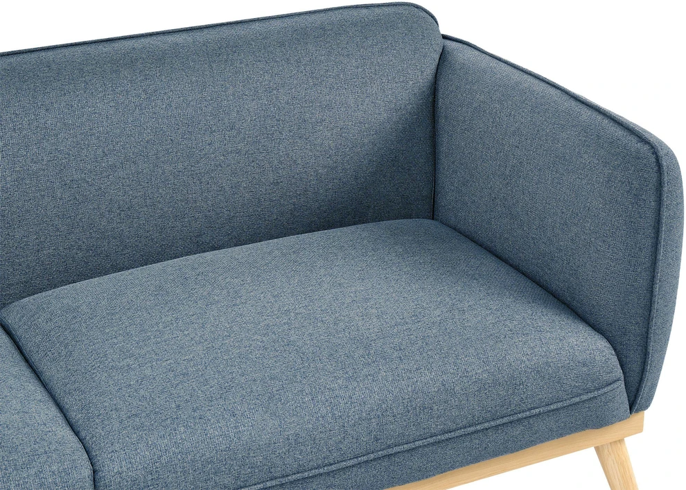 Beliani Trivietė sofa LJUNG, mėlyna