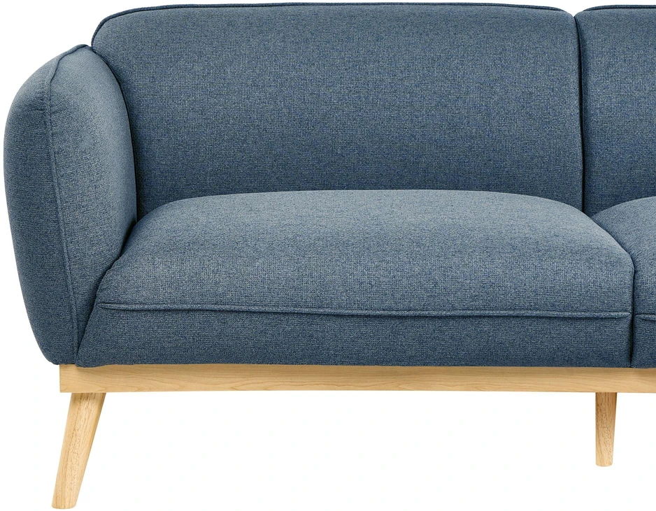 Beliani Trivietė sofa LJUNG, mėlyna