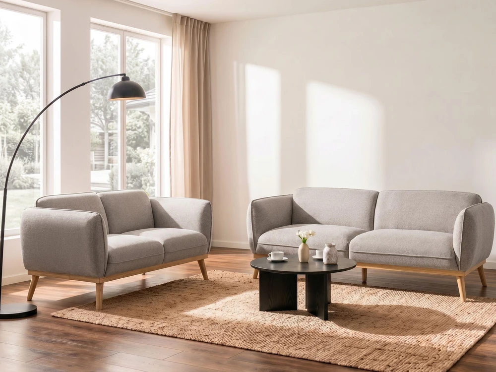 Beliani Trivietė sofa LJUNG, šviesiai ruda