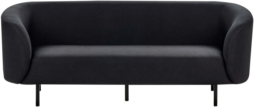 Beliani Trivietė sofa LOEN juoda