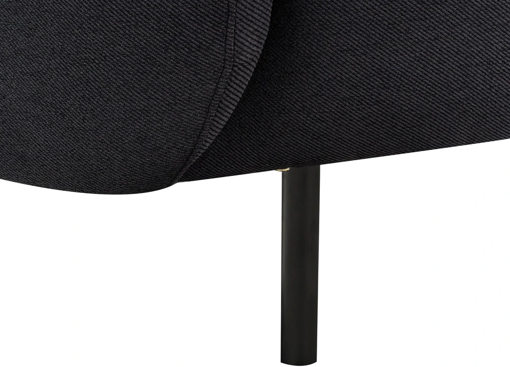 Beliani Trivietė sofa LOEN juoda