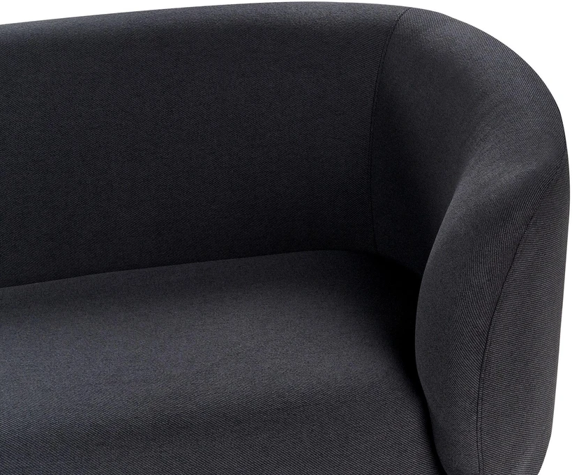 Beliani Trivietė sofa LOEN juoda