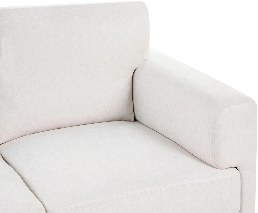 Beliani Trivietė sofa LOUSTO šviesiai smėlio spalvos
