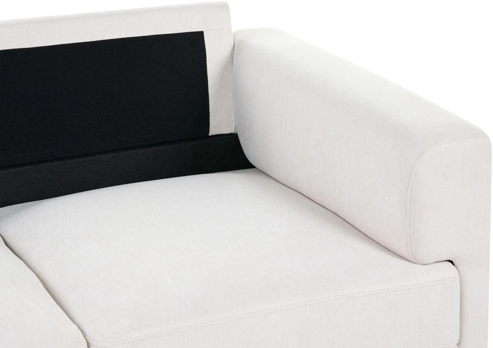 Beliani Trivietė sofa LOUSTO šviesiai smėlio spalvos