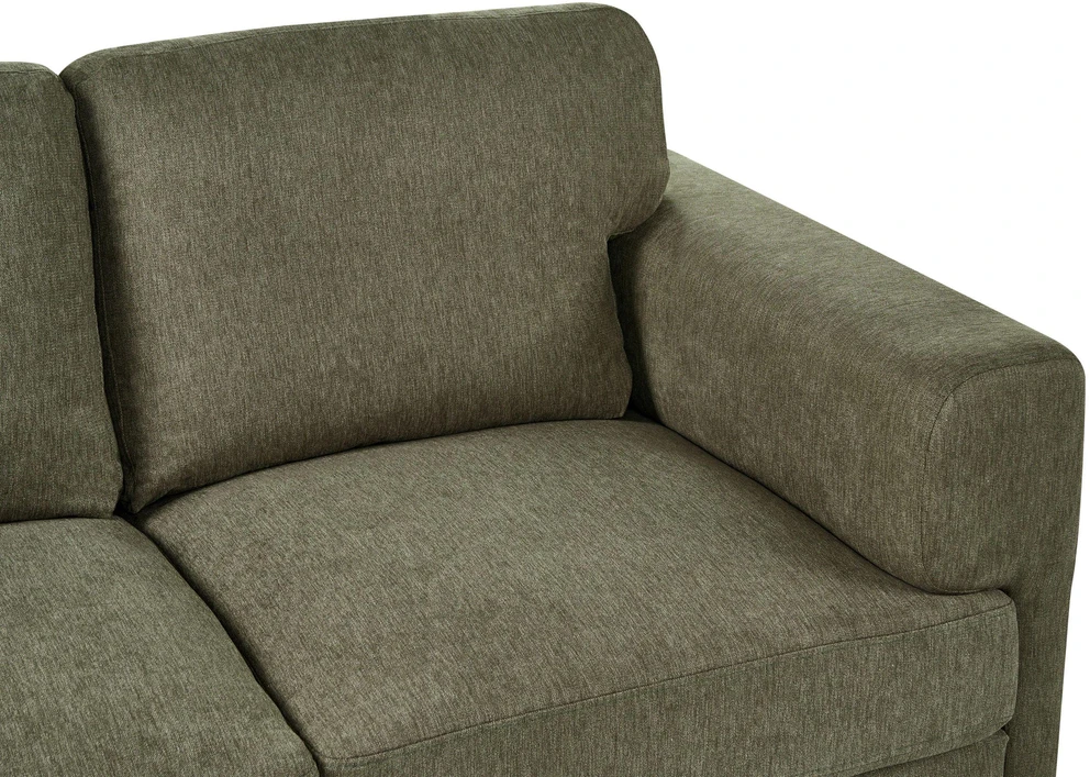 Beliani Trivietė sofa LOUSTO Žalia