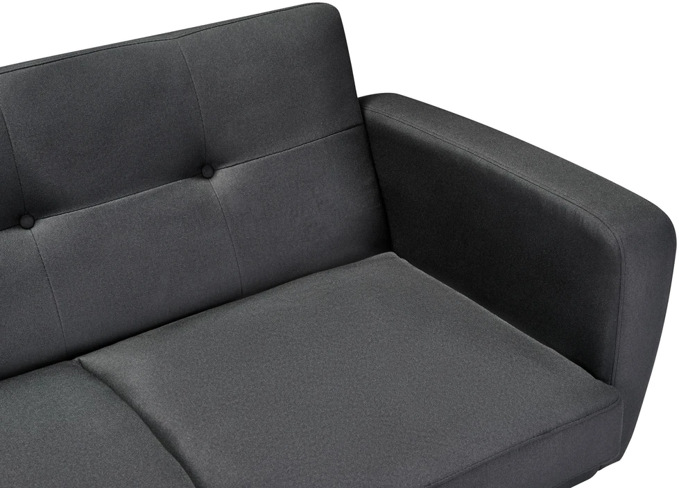 Beliani Trivietė sofa-lova FLORLI Juoda