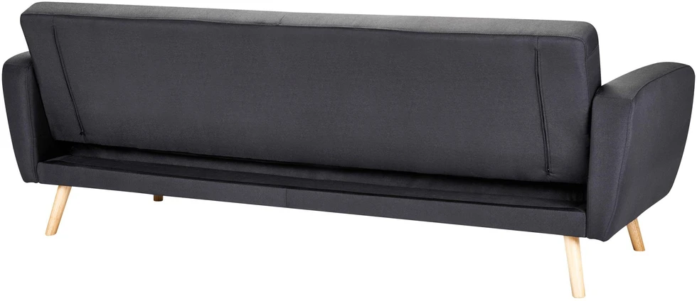 Beliani Trivietė sofa-lova FLORLI Juoda