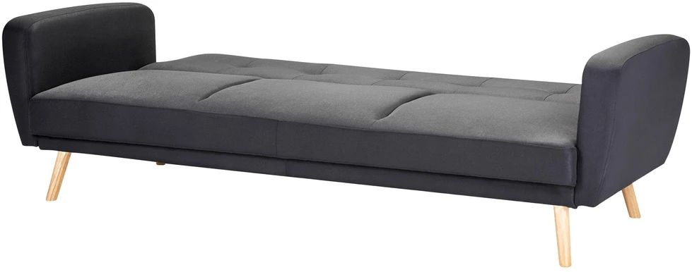 Beliani Trivietė sofa-lova FLORLI Juoda