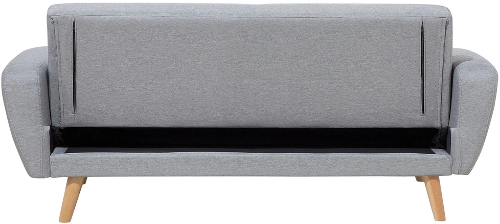 Beliani Trivietė sofa-lova FLORLI šviesiai pilka