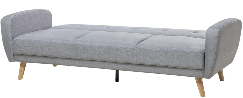 Beliani Trivietė sofa-lova FLORLI šviesiai pilka