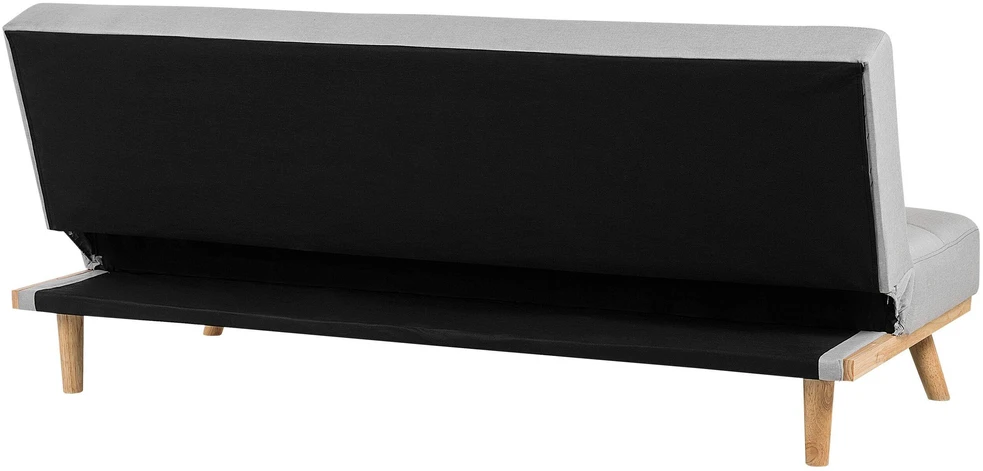 Beliani Trivietė sofa lova FROYA Šviesiai pilka