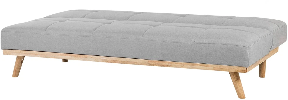 Beliani Trivietė sofa lova FROYA Šviesiai pilka