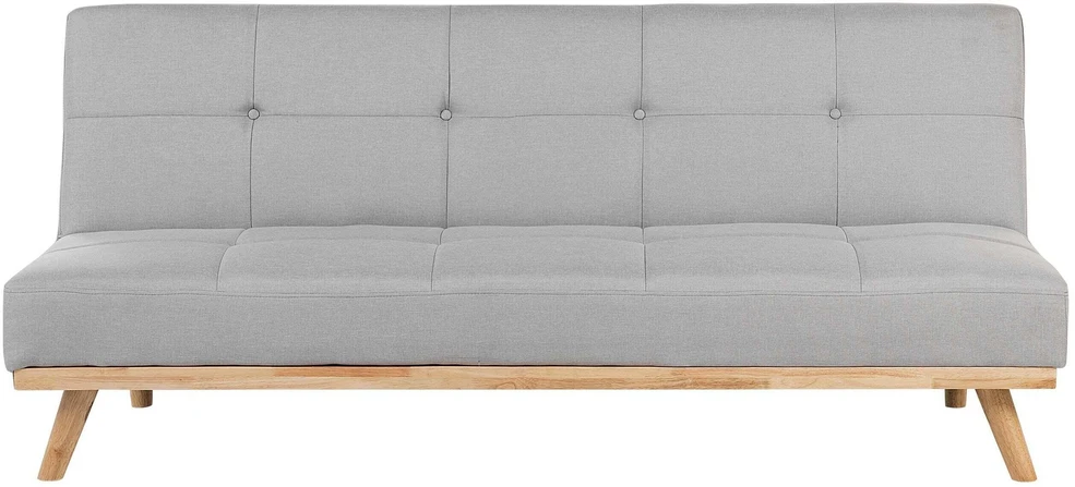 Beliani Trivietė sofa lova FROYA Šviesiai pilka