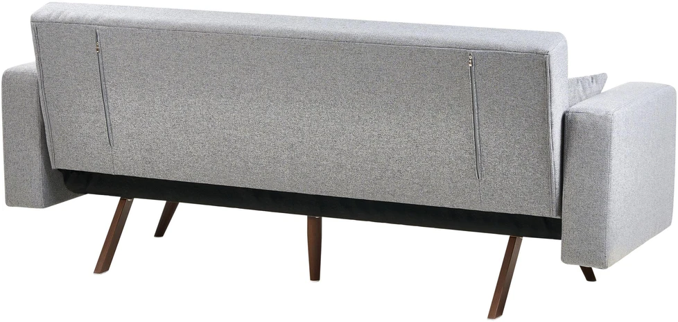 Beliani Trivietė sofa-lova HJULBY Pilka
