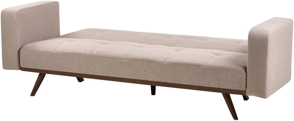 Beliani Trivietė sofa-lova HJULBY Šviesiai ruda