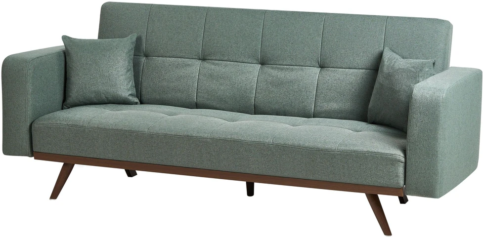 Beliani Trivietė sofa-lova HJULBY žalia