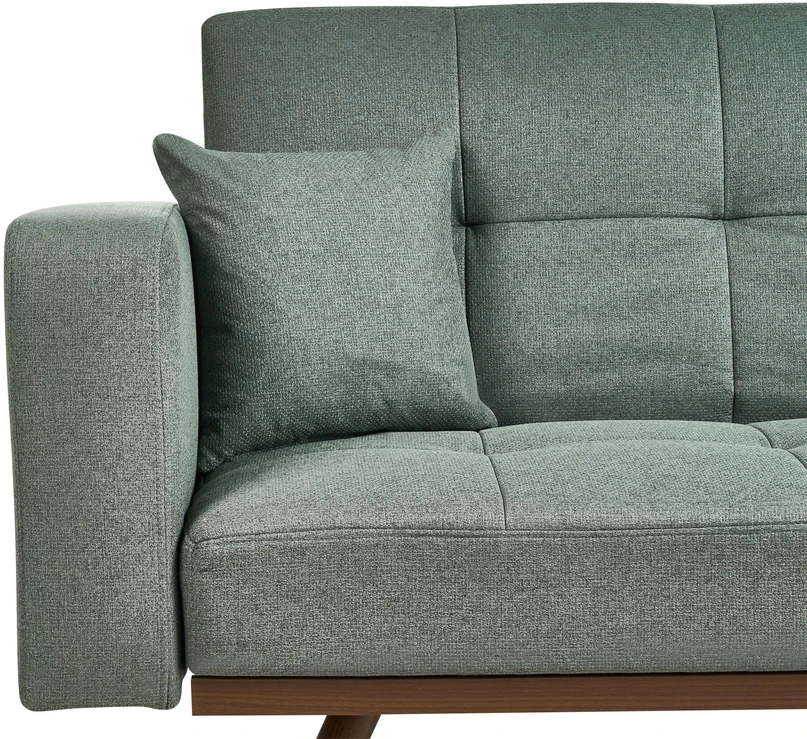 Beliani Trivietė sofa-lova HJULBY žalia