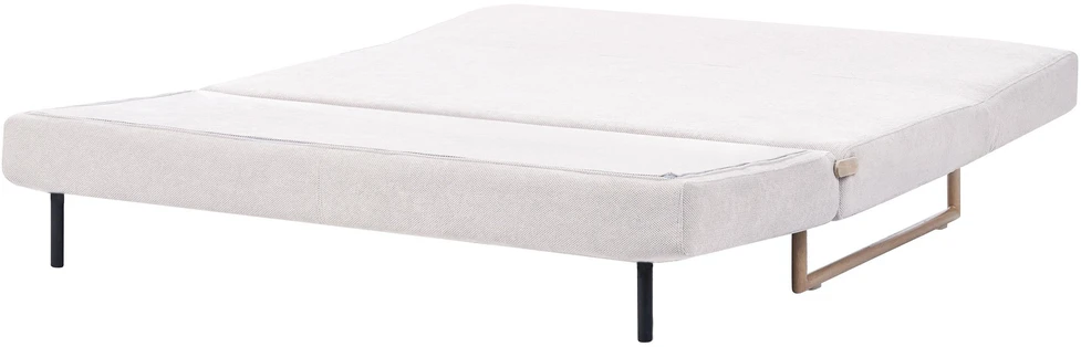 Beliani Trivietė sofa-lova JERSLEV, kreminės spalvos