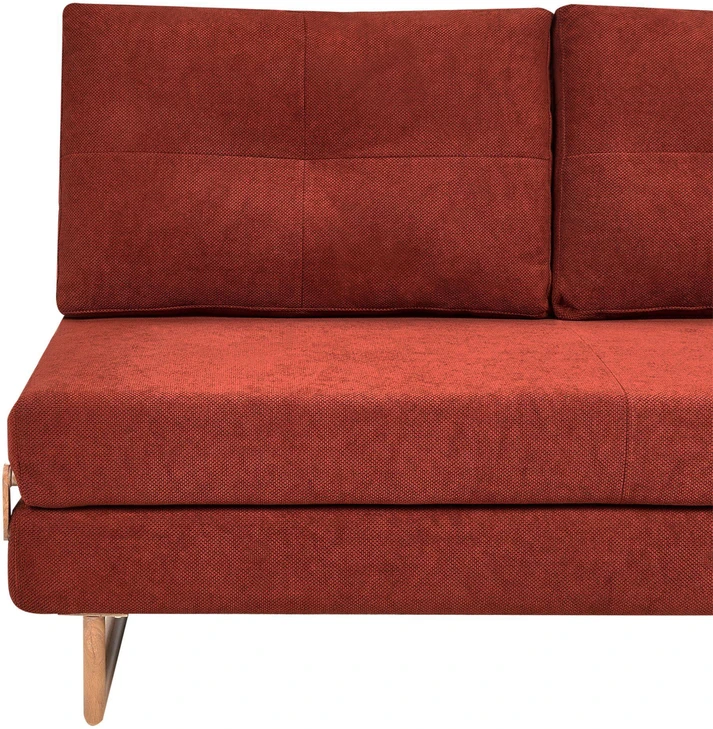 Beliani Trivietė sofa-lova JERSLEV, raudona