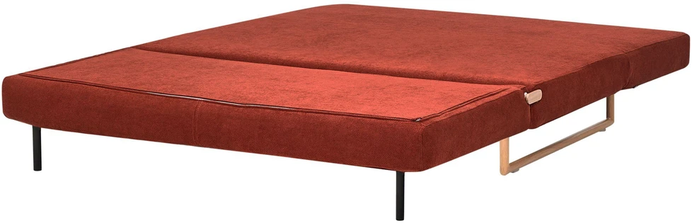 Beliani Trivietė sofa-lova JERSLEV, raudona