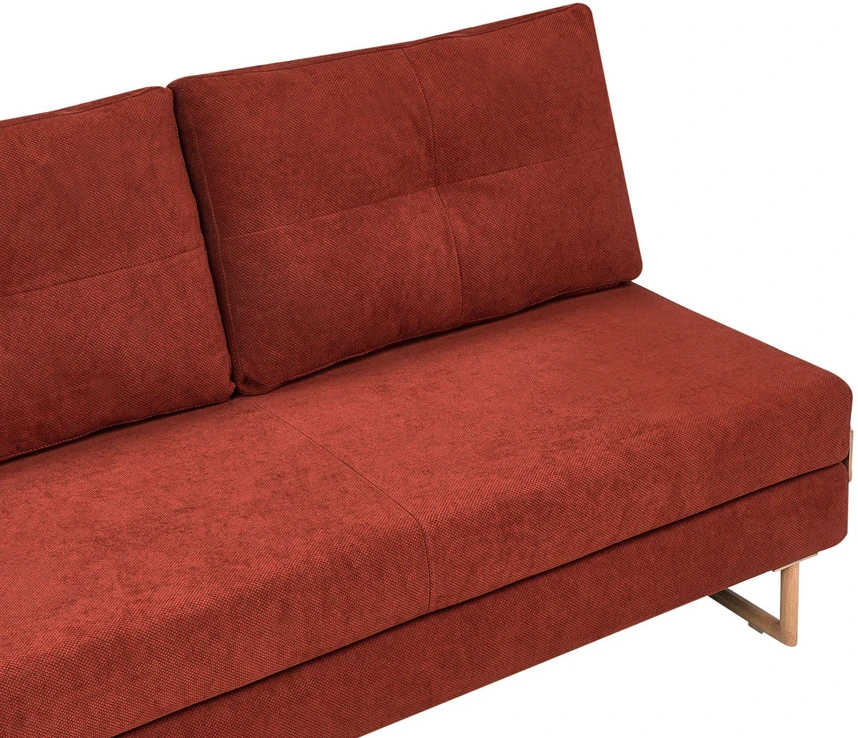 Beliani Trivietė sofa-lova JERSLEV, raudona