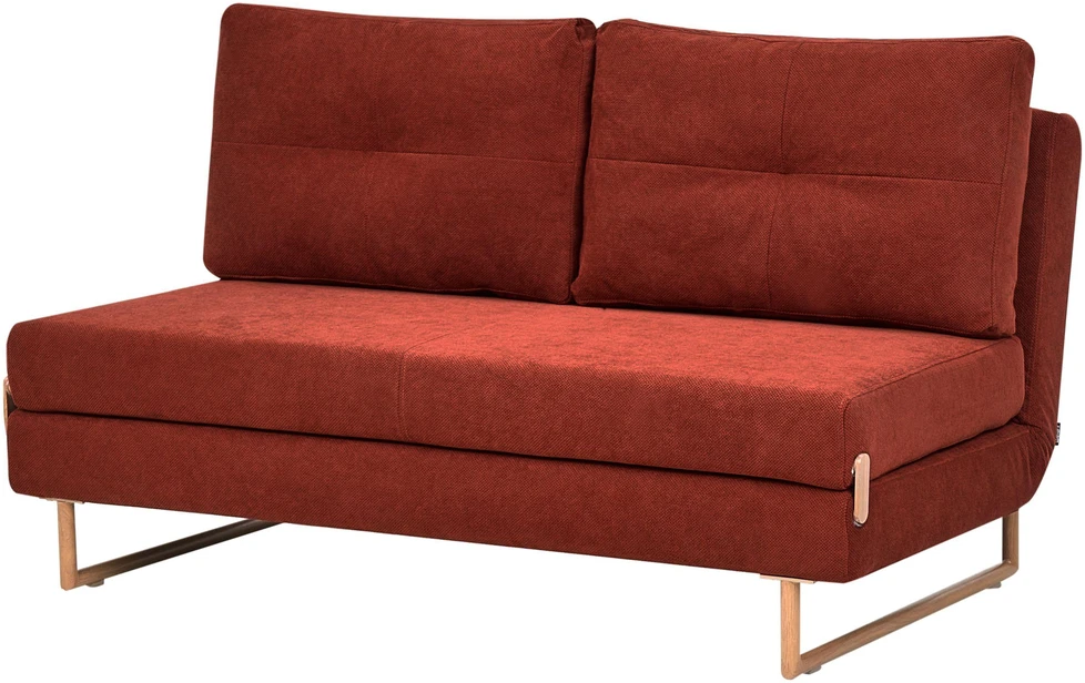 Beliani Trivietė sofa-lova JERSLEV, raudona