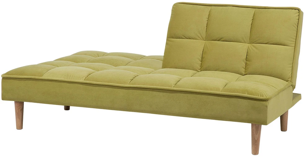 Beliani Trivietė sofa-lova SILJAN alyvuogių spalvos