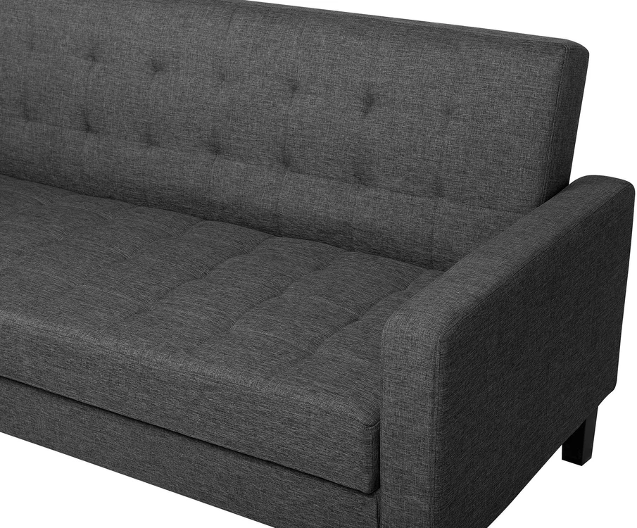 Beliani Trivietė sofa-lova VEHKOO tamsiai pilka