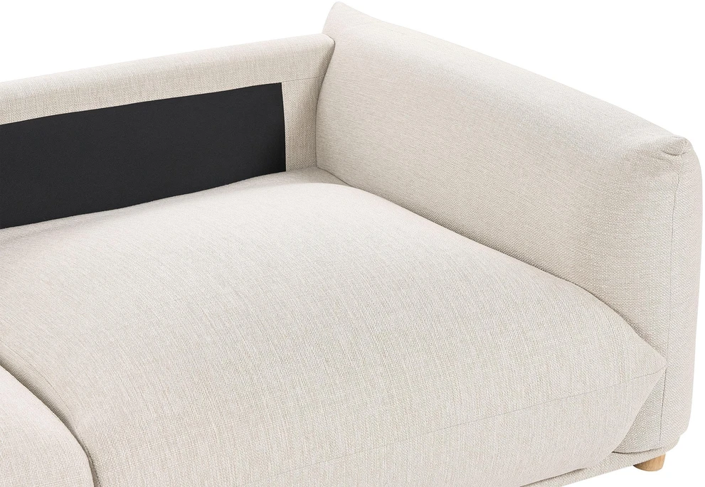 Beliani Trivietė sofa LUVOS smėlio spalvos