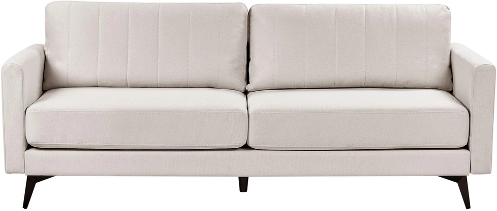 Beliani Trivietė sofa MALA šviesi smėlio spalva
