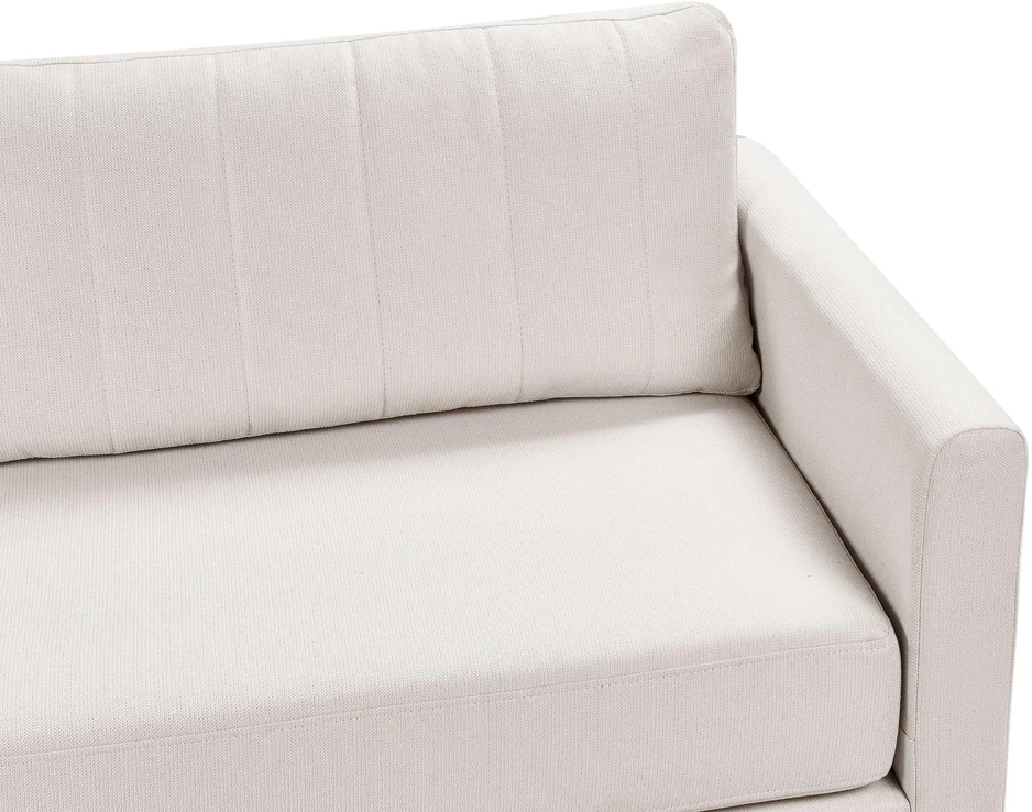 Beliani Trivietė sofa MALA šviesi smėlio spalva