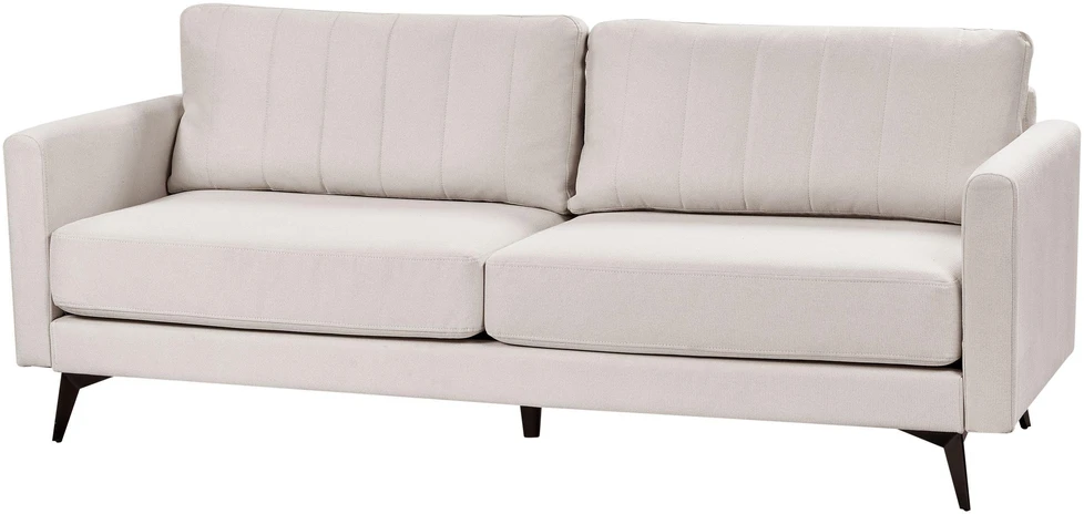 Beliani Trivietė sofa MALA šviesi smėlio spalva