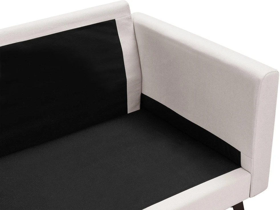 Beliani Trivietė sofa MALA šviesi smėlio spalva
