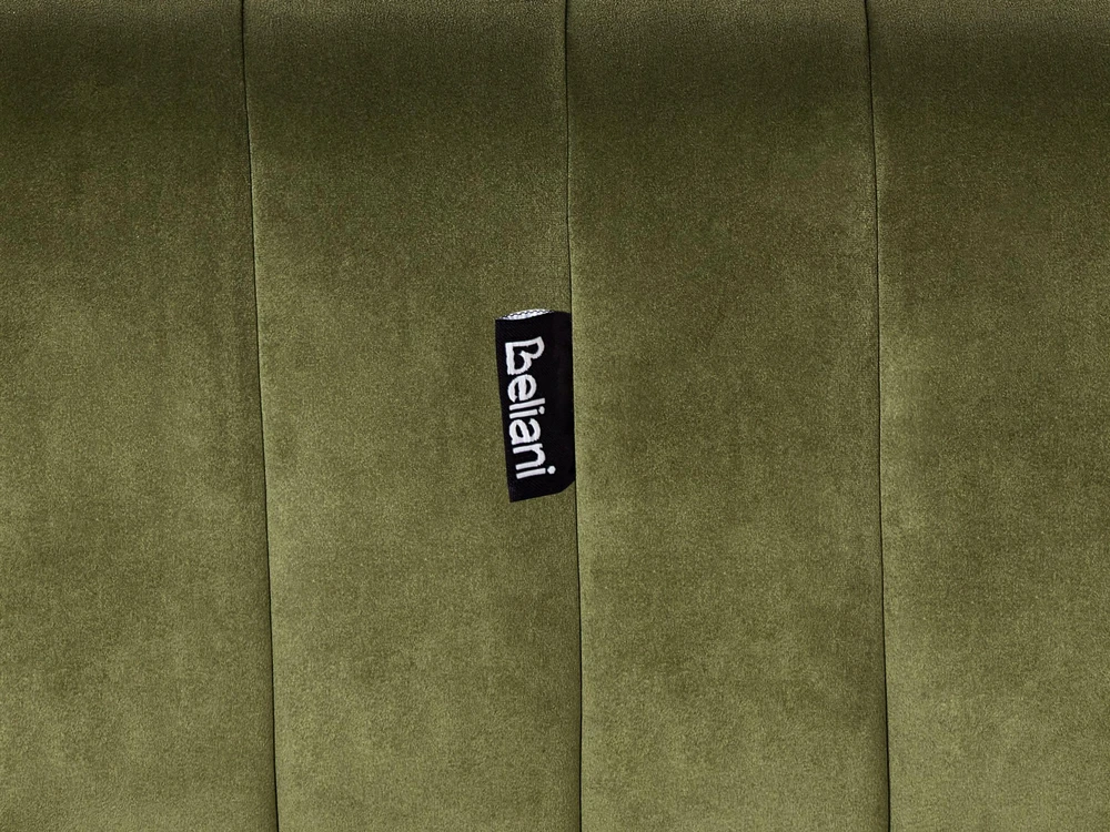 Beliani Trivietė sofa MALUNG, veliūras, tamsiai žalia