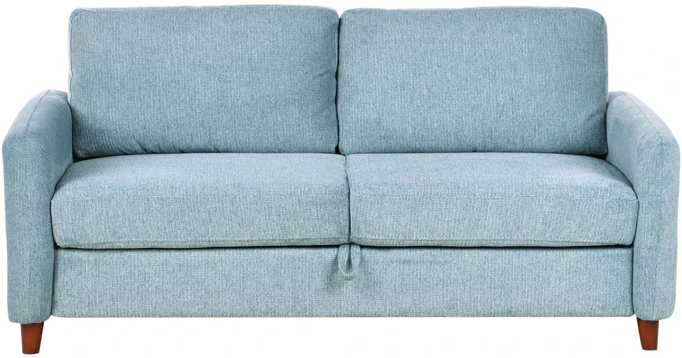 Beliani Trivietė sofa MARE mėlyna su daiktadėže
