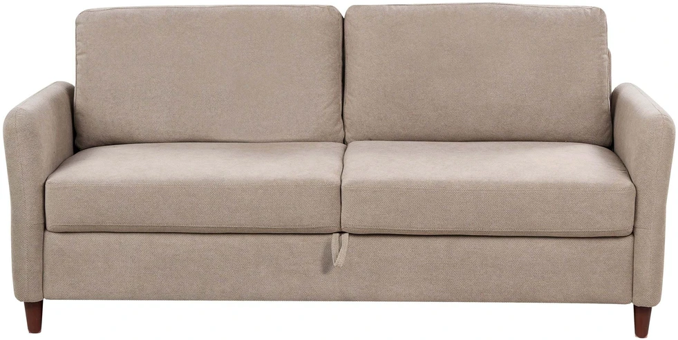 Beliani Trivietė sofa MARE smėlio-pilkos spalvos su daiktadėže