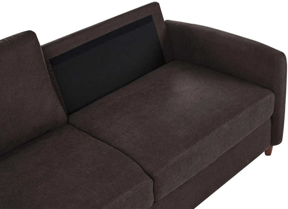 Beliani Trivietė sofa MARE tamsiai ruda