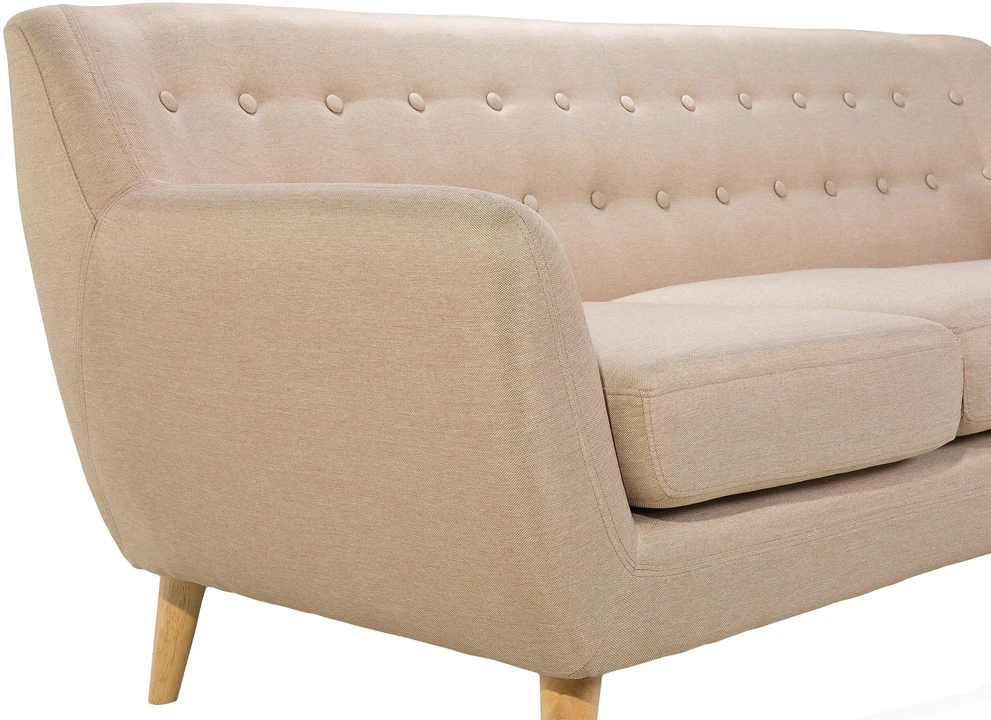 Beliani Trivietė sofa MOTALA, smėlio spalvos