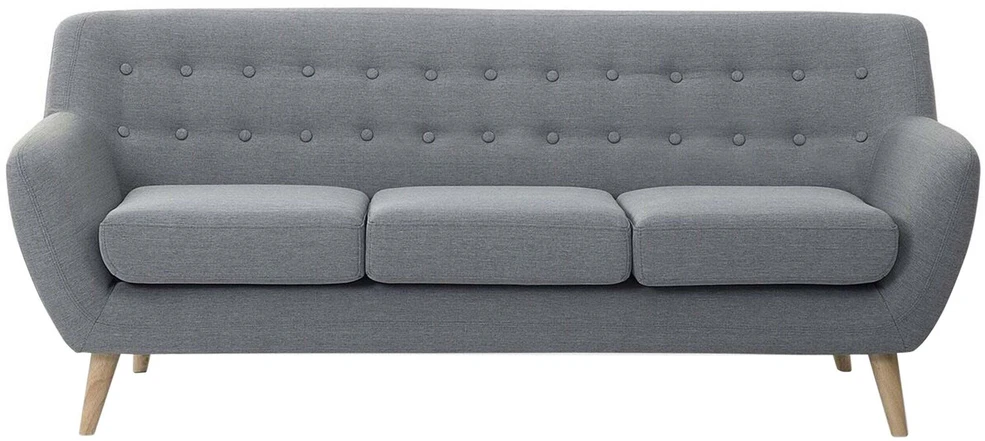 Beliani Trivietė sofa MOTALA šviesiai pilka