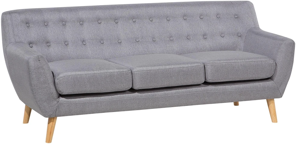 Beliani Trivietė sofa MOTALA šviesiai pilka