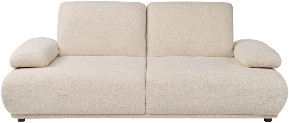 Beliani Trivietė sofa NACKA, buklė audinys, smėlio spalvos
