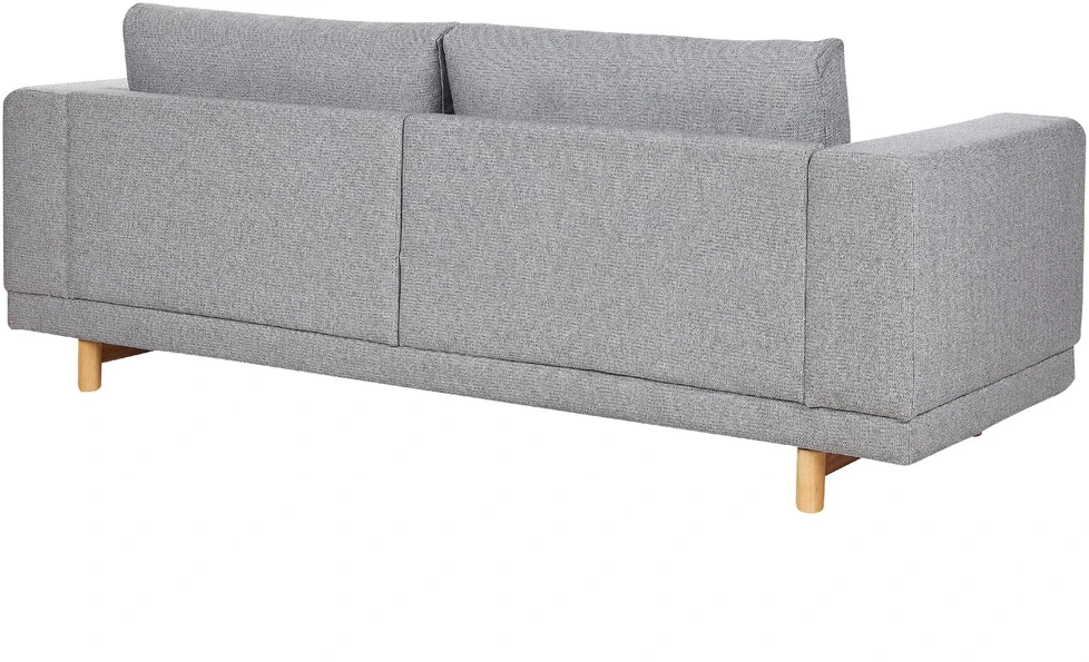 Beliani Trivietė sofa NIVALA šviesiai pilka