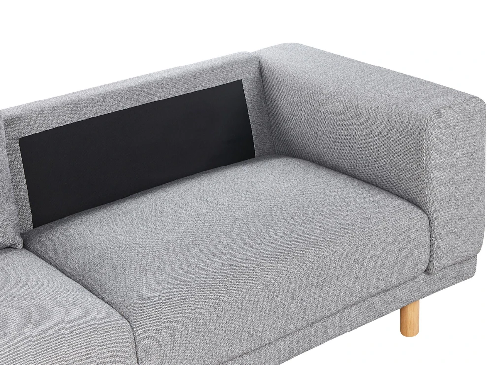 Beliani Trivietė sofa NIVALA šviesiai pilka