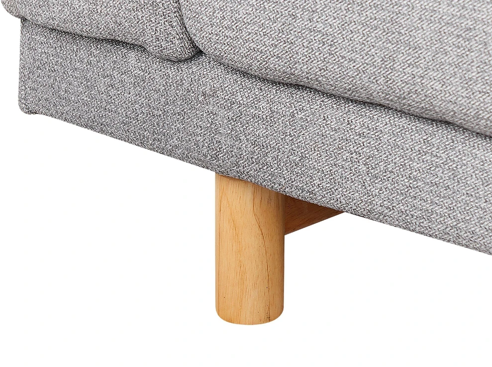 Beliani Trivietė sofa NIVALA šviesiai pilka