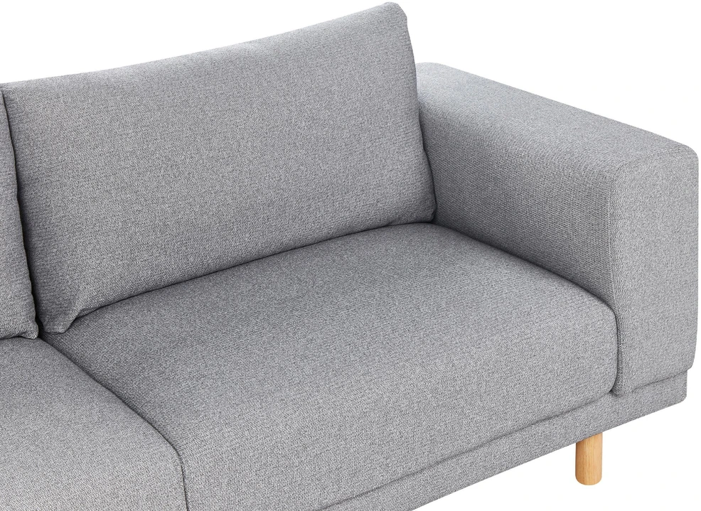 Beliani Trivietė sofa NIVALA šviesiai pilka