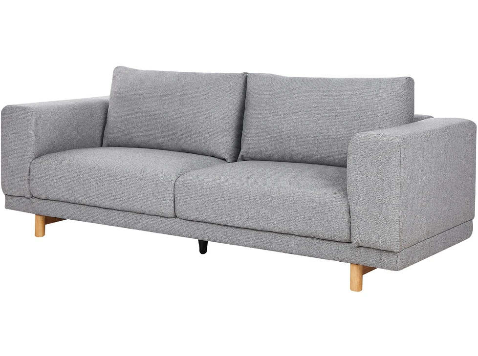 Beliani Trivietė sofa NIVALA šviesiai pilka