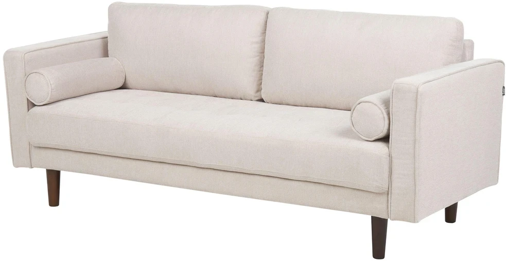 Beliani Trivietė sofa NURMO Šviesiai smėlio spalvos