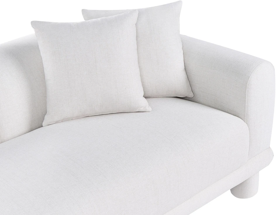Beliani Trivietė sofa PORI, kreminė balta