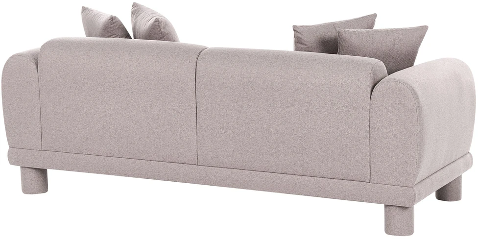 Beliani Trivietė sofa PORI smėlio pilkos spalvos
