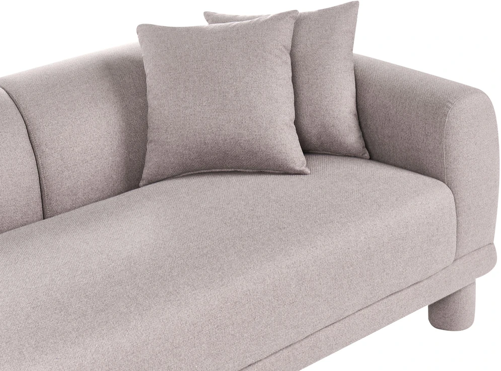 Beliani Trivietė sofa PORI smėlio pilkos spalvos